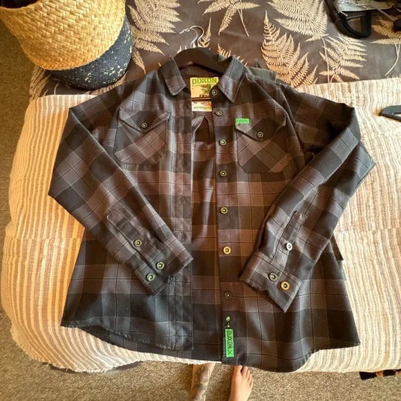 DIXXON Green and Gray Button Down Shirt - Picture 6 of 6